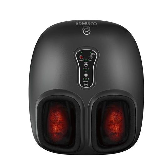 COMFIER vista frontal del masajeador mostrando diseño moderno y fácil uso