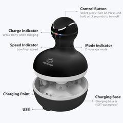 COMFIER masajeador en mano para demostrar tamaño portátil y fácil transporte
