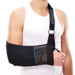Comforband cabestrillo frontal mostrando soporte y comodidad