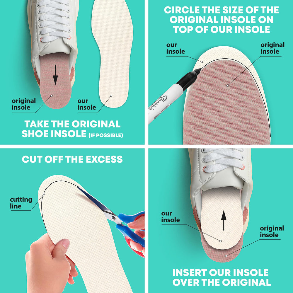 Comfwalk comparación con regla que ilustra longitud y fácil recorte
