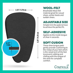 Comfwalk primer plano del fieltro suave, aporta confort y amortiguación