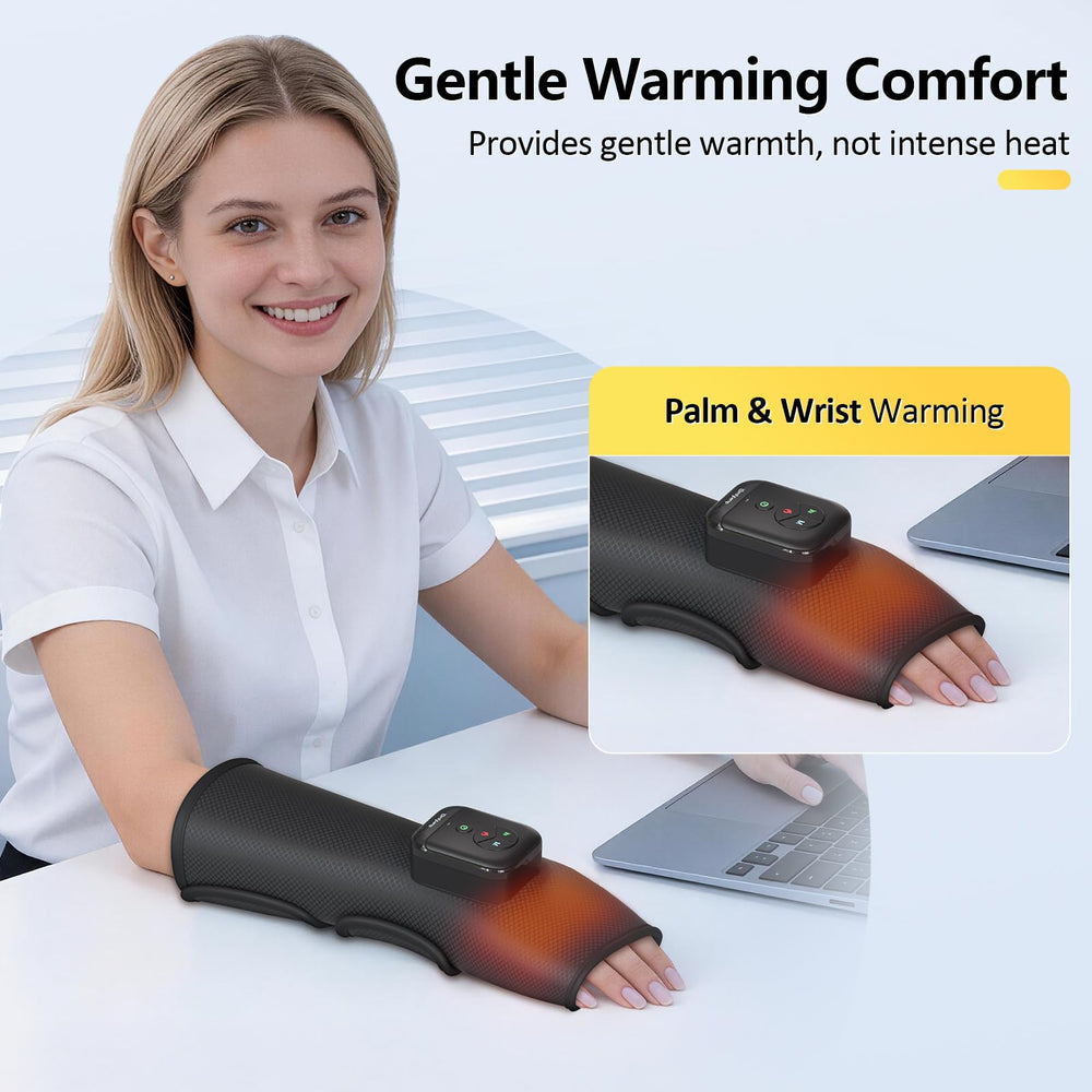 Comfytemp comparación de tamaño con una mano para referencia de cobertura