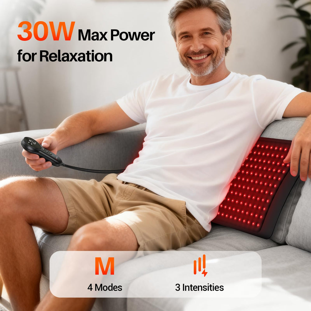 Comfytemp pad envuelto en rodilla demostrando adherencia y movilidad cómoda