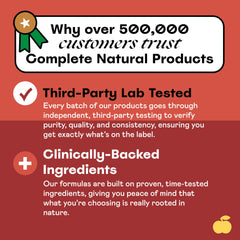 Complete Natural Products frasco sobre encimera de cocina mostrando uso cotidiano