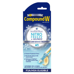Compound W nitrofreeze vista frontal del bolígrafo, aplicación precisa