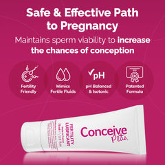 CONCEIVE PLUS primer plano de ingredientes señalando magnesio y calcio