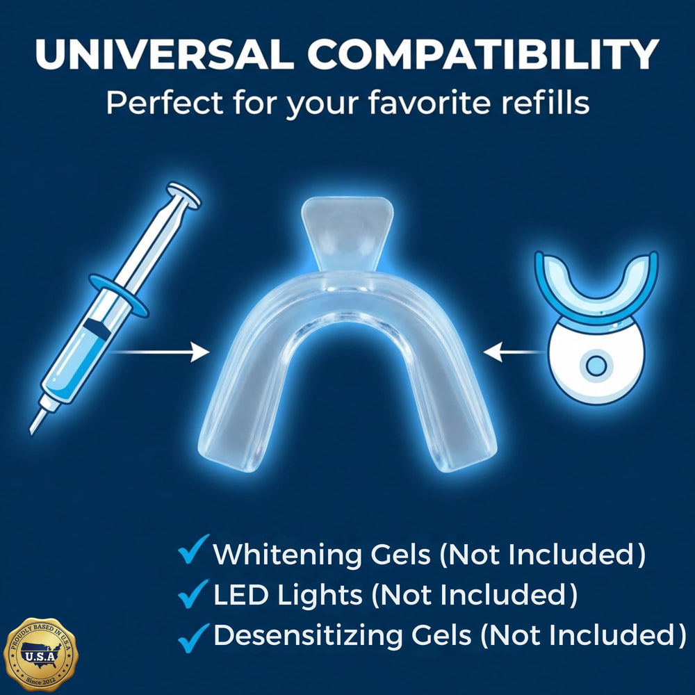 Cool Teeth Whitening estuche dentro de mochila, ideal para viajes y almacenamiento