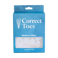 Correct Toes cerca de la mano demostrando tamaño y facilidad de colocación