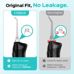 Comparación de tamaño COSLUS junto a cepillo dental, escala clara