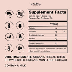 COWBOY COLOSTRUM polvo cremoso que ilustra su textura y fácil mezcla