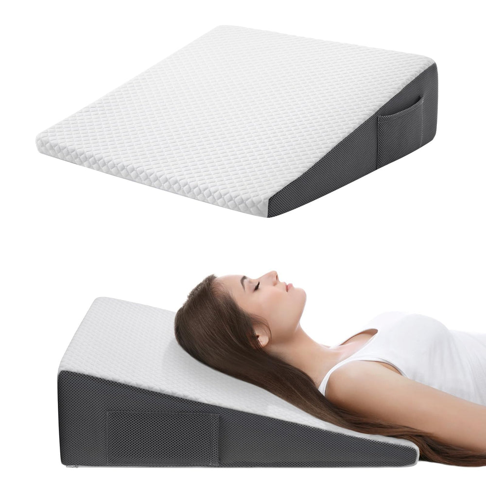 Cozymaker cuña frontal mostrando forma y altura, soporte ergonómico claro