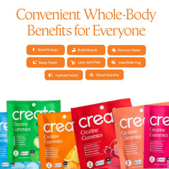 Create etiqueta con Creapure destacada, garantía de pureza del ingrediente