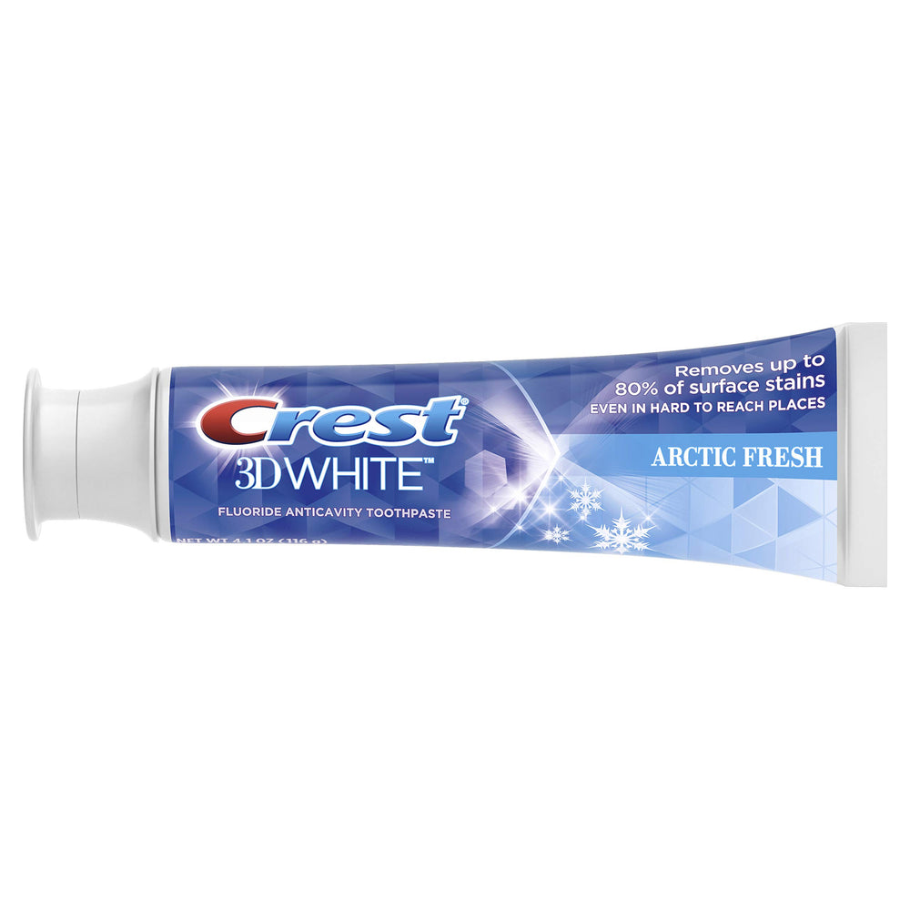 Crest 3D White foco en información de fluoruro para proteger el esmalte