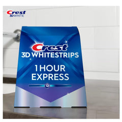 Crest etiqueta con ingredientes principales y seguridad para esmalte
