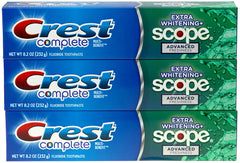 Crest tubo frente paquete 3 mostrando diseño y capacidad para protección diaria