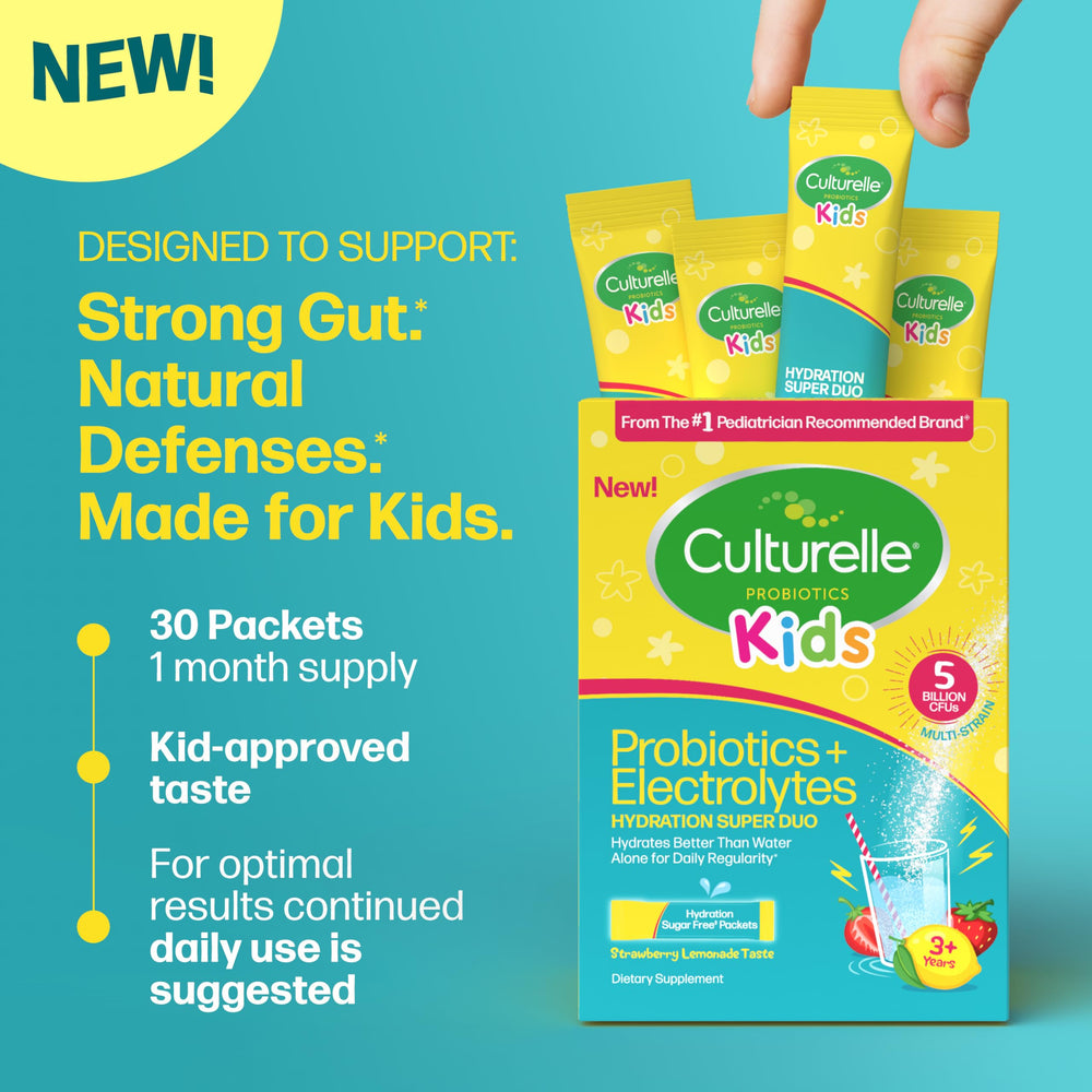 Culturelle bebida lista en vaso con atractivo sabor fresa-limón