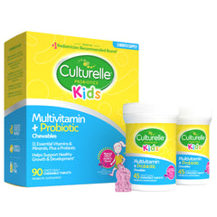 Culturelle empaque frontal mostrando 90 masticables y beneficios