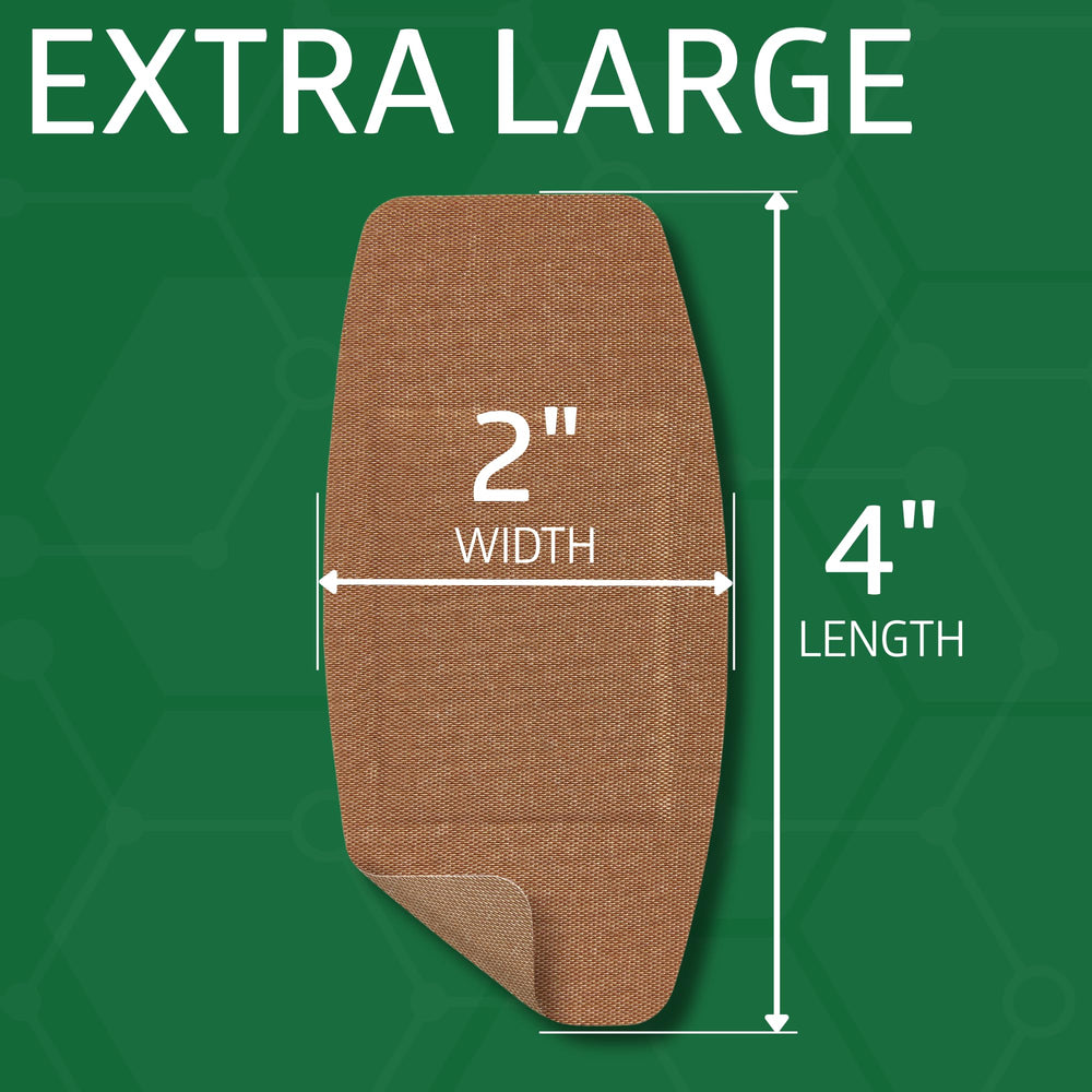 Curad textura tejida en primer plano, elasticidad y ventilación visibles