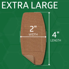 Curad textura tejida en primer plano, elasticidad y ventilación visibles