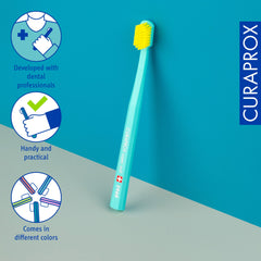 Curaprox comparación de tamaño para visualizar cabezal compacto y práctico