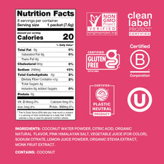 Cure Hydration detalle del polvo Tropical Punch para apreciar textura natural