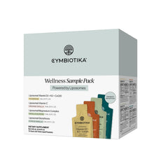 CYMBIOTIKA pack frontal mostrando los 28 sobres y variedad de fórmulas para prueba