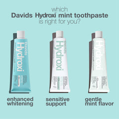 Davids pasta dental en un cepillo demostrando uso y sensación fresca