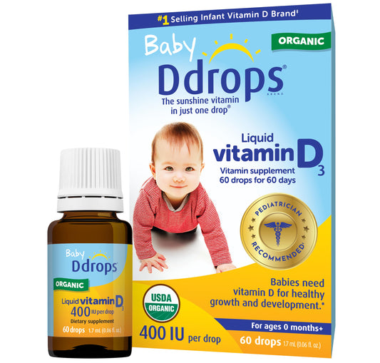 Ddrops envase frontal con gotas, fácil de identificar y almacenar