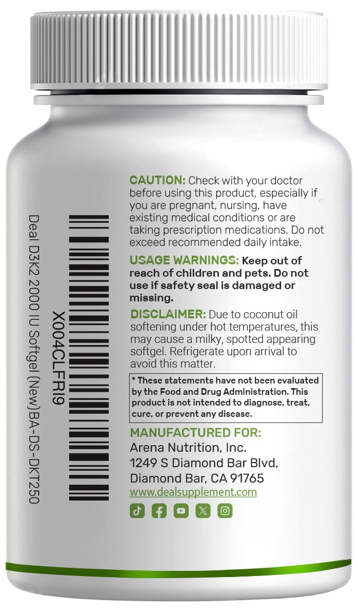 DEAL SUPPLEMENT aceite de coco virgen como portador para mejor biodisponibilidad