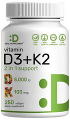 DEAL SUPPLEMENT etiqueta con ingredientes y concentración para transparencia