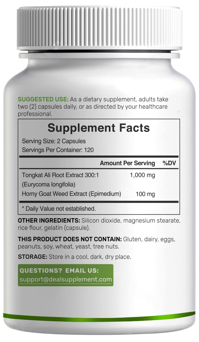 DEAL SUPPLEMENT etiqueta nutricional en primer plano para transparencia de ingredientes
