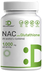 Deal Supplement envase frontal mostrando fórmula y cantidad, confianza de calidad