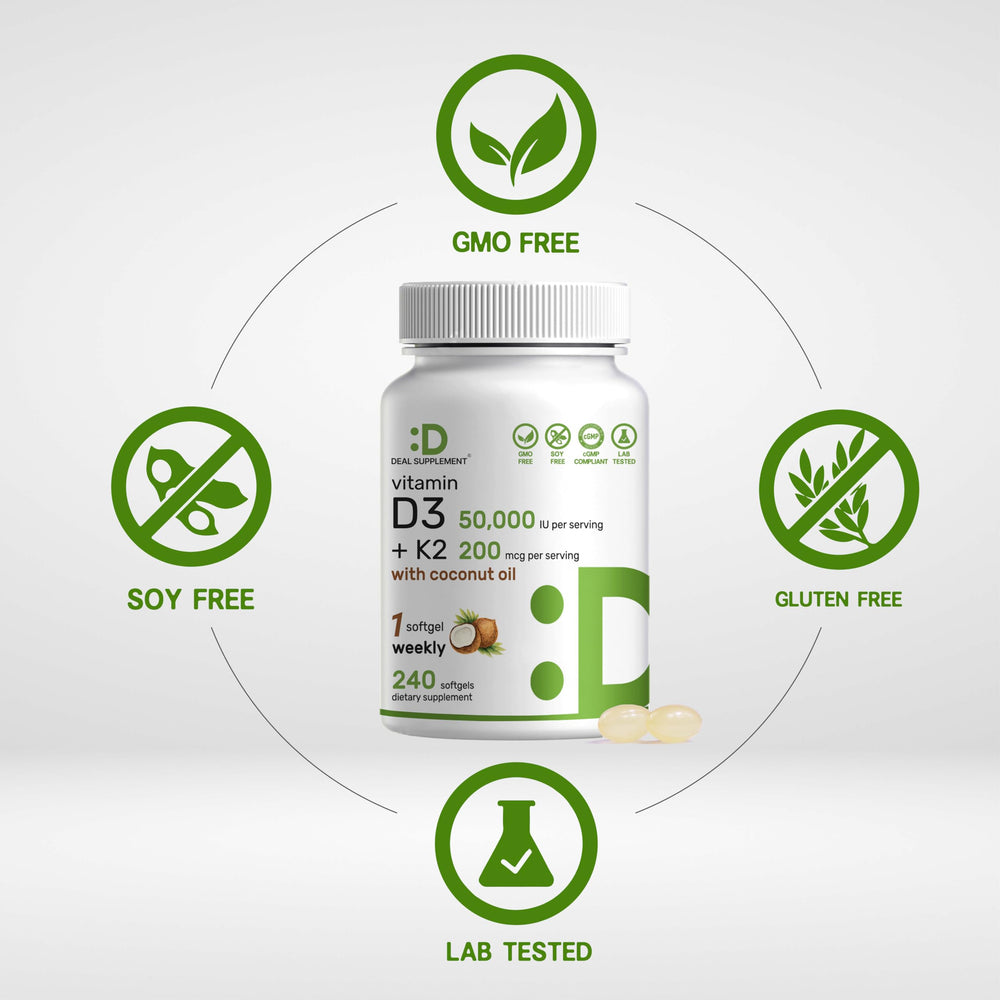 DEAL SUPPLEMENT gota de aceite de coco indicando mejor absorción