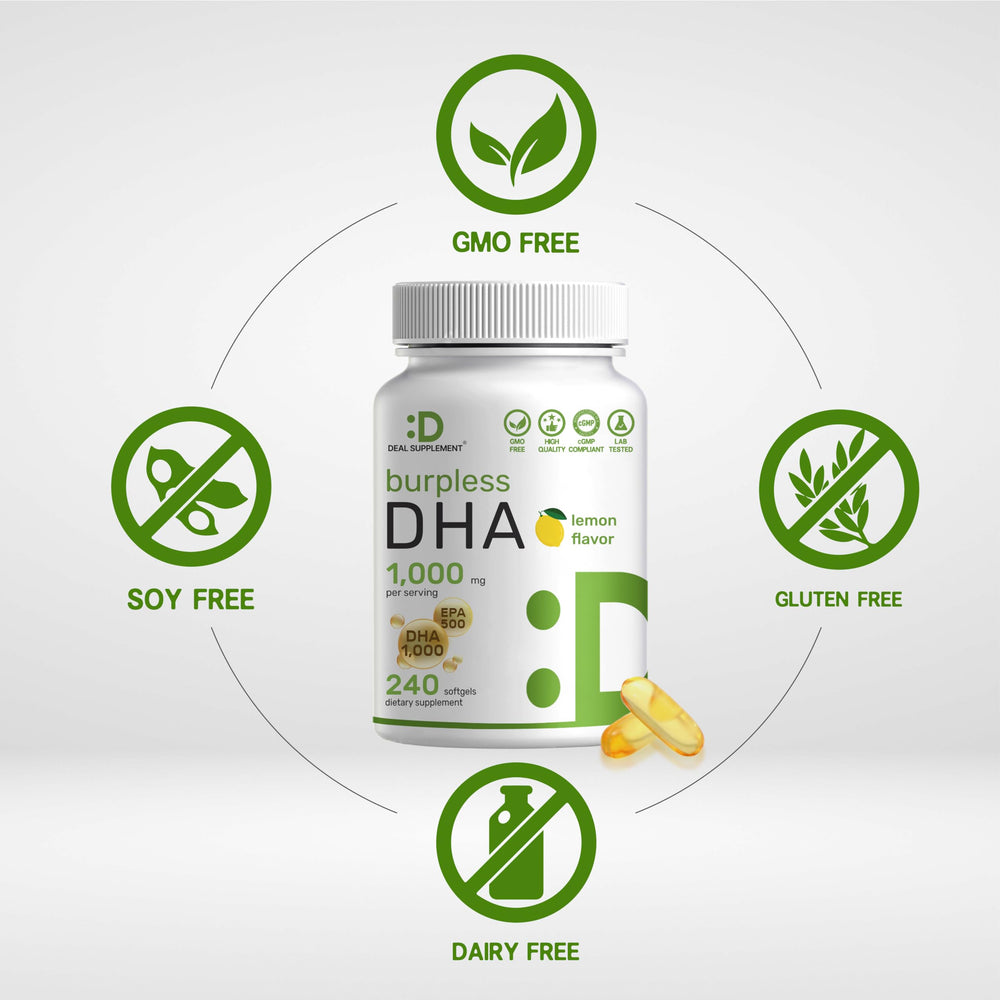 DEAL SUPPLEMENT aceite translúcido vertido mostrando pureza y concentración de omega‑3