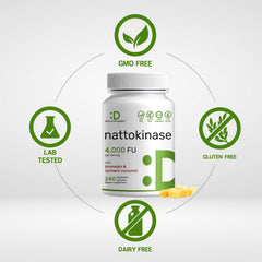 DEAL SUPPLEMENT primer plano del polvo de natto para resaltar origen fermentado