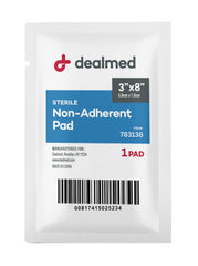 Dealmed gasa estéril vista frontal, protección segura