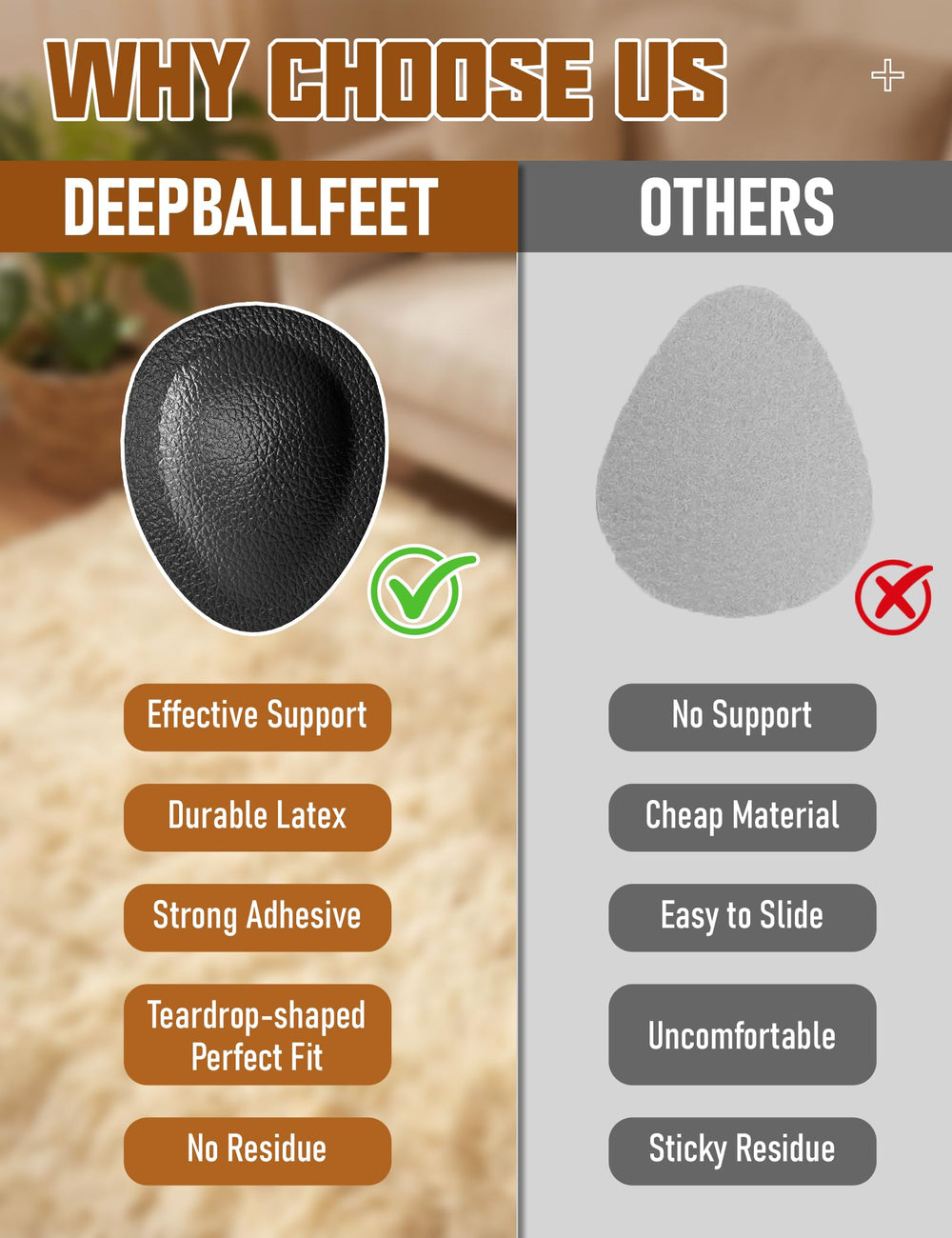 Deepballfeet almohadilla colocada en zapatilla deportiva para soporte durante ejercicio