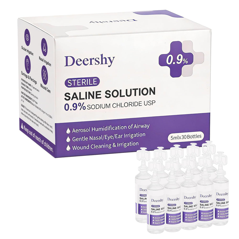 DEERSHY frente del empaque mostrando 30 viales, práctico para transporte