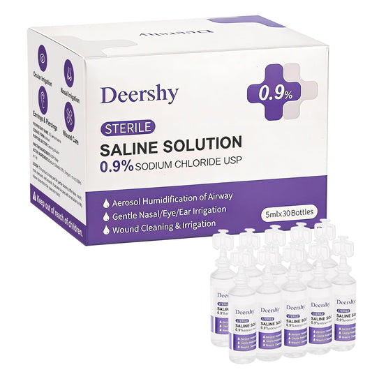 DEERSHY frente del empaque mostrando 30 viales, práctico para transporte