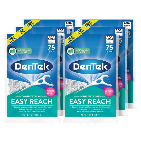 DenTek vista frontal del empaque mostrando 75 unidades y beneficios
