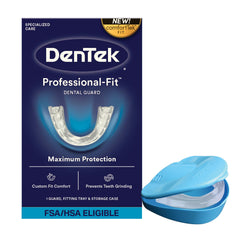 DenTek protector frontal en su empaque mostrando comodidad