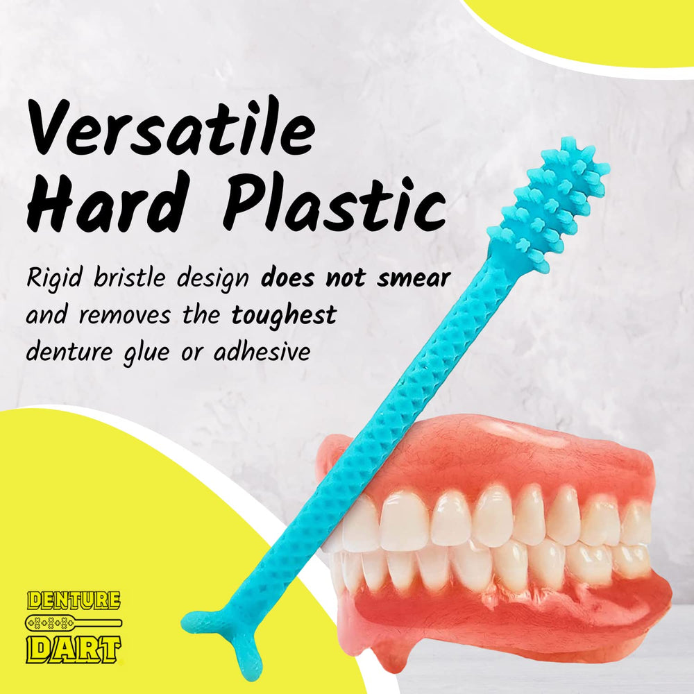 DENTURE DART retirando adhesivo de la encía demostrando precisión segura