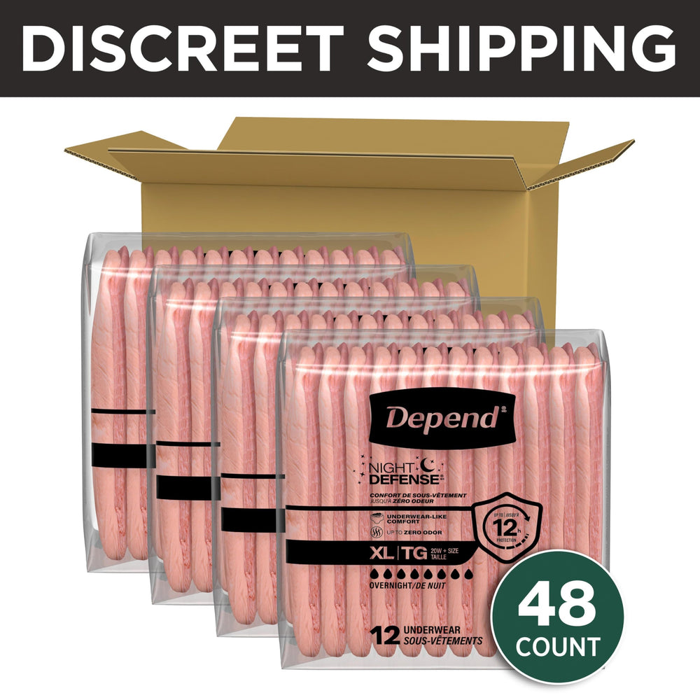 Depend primer plano del núcleo DryShield que garantiza absorbencia superior