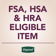 Depend Silhouette etiqueta con instrucciones y tallas, información útil para uso seguro