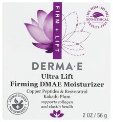 DERMA-E frasco frontal mostrando empaque y beneficio de firmeza