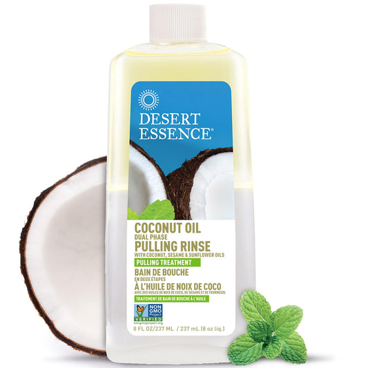 Desert Essence envase frontal mostrando etiqueta y beneficio limpieza