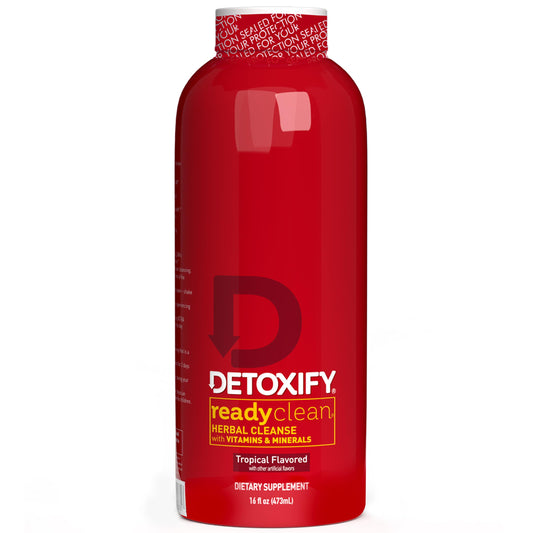 Detoxify botella frontal 16 oz mostrando diseño y tamaño beneficios prácticos