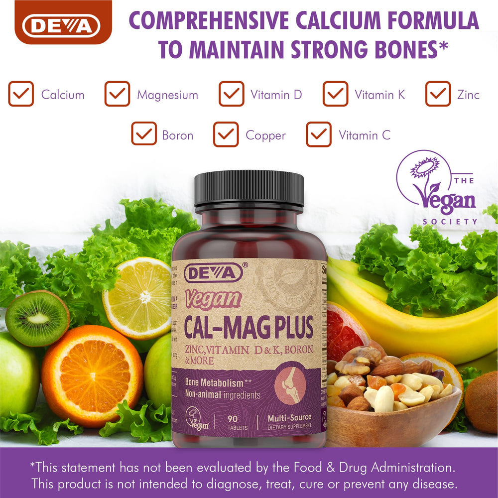 DEVA escena de cocina con el suplemento junto a alimentos saludables
