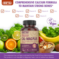 DEVA escena de cocina con el suplemento junto a alimentos saludables