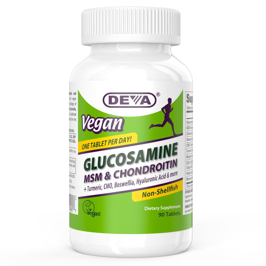 DEVA Glucosamina MSM y Condroitina: tableta vegana para articulaciones